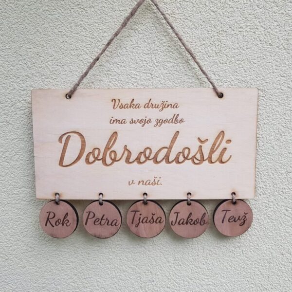 tabla dobrodošli